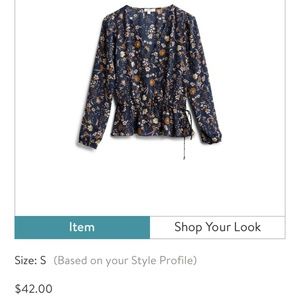 NWT Nine Britton - Cavanna Faux Wrap Blouse - Size M